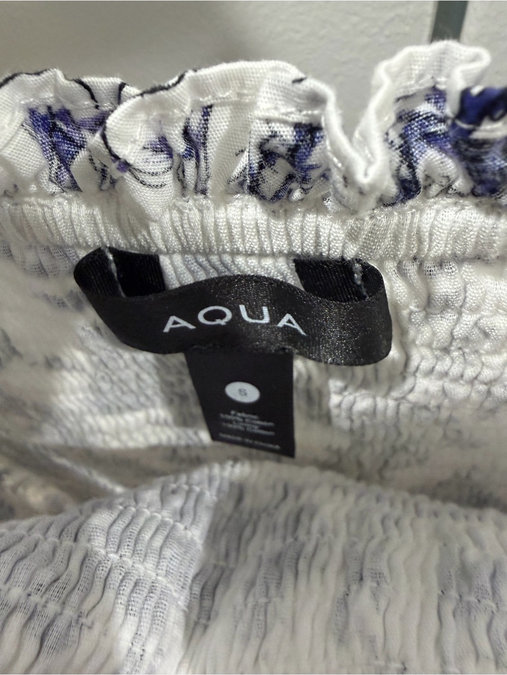 Aqua calypso tiered smocked dress size small - Picture 3 of 5